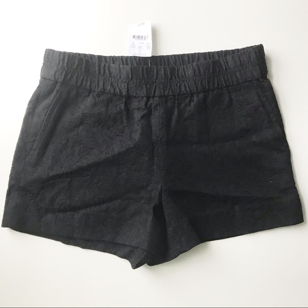 J. Crew black jacquard shorts